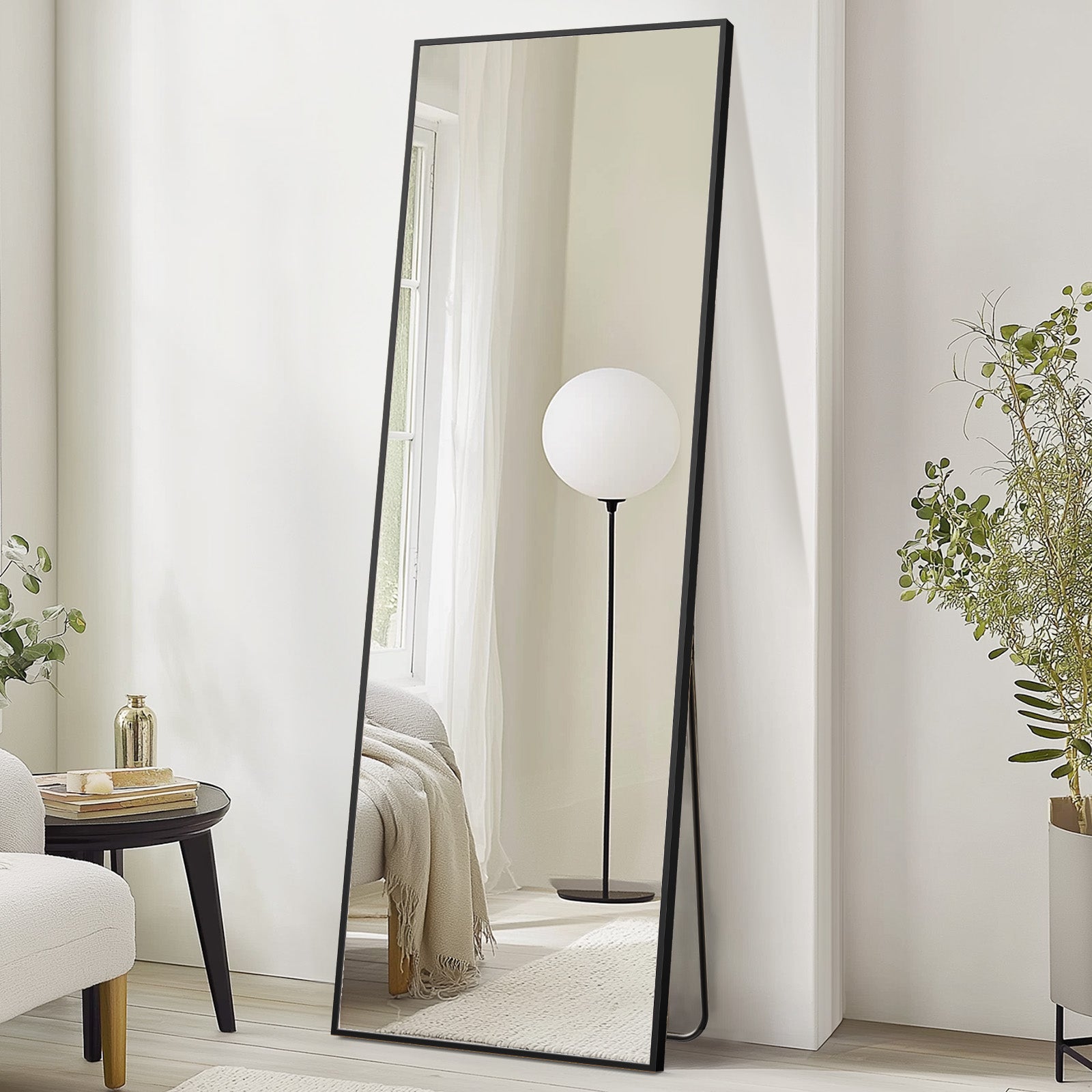 edx Arched Full Length Mirror 71"x26" Full Body Mirror Rectangle Free Standing Wall Mounted Leaning Hanging Floor Mirrors, Gold