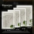 EDX Lighted Anti-fog LED Bathroom Vanity Mirror with Dual Light Source and Three Lighting Modes, White