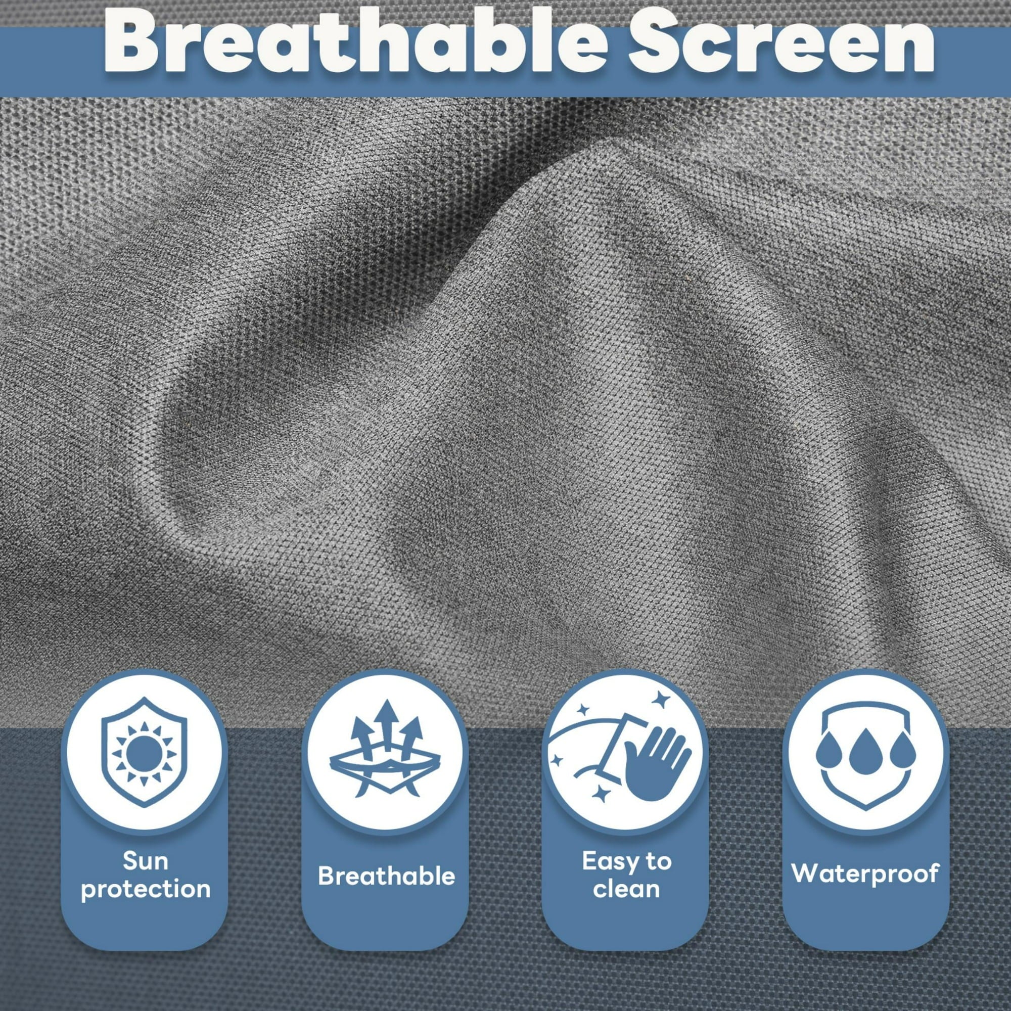 EDX 3 Panel Partition Room Divider, 6 Ft Tall Folding Privacy Screen with Steel Frame, Freestanding, Easy Move & Storage, For Home, Office, Bedroom, Grey