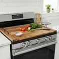 Edx Dark Brown Stovetop Cover, Noodle Board Baking Pan & Serving Tray with Handles for Electric and Gas Ranges