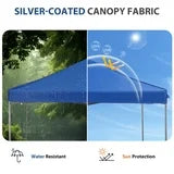 EDX 10ft x 10ft Pop Up Outdoor Canopy, One Push Setup Foldable Tent, Adjustable Height,Outdoor Sun/Rain Shade for Beach/Camping