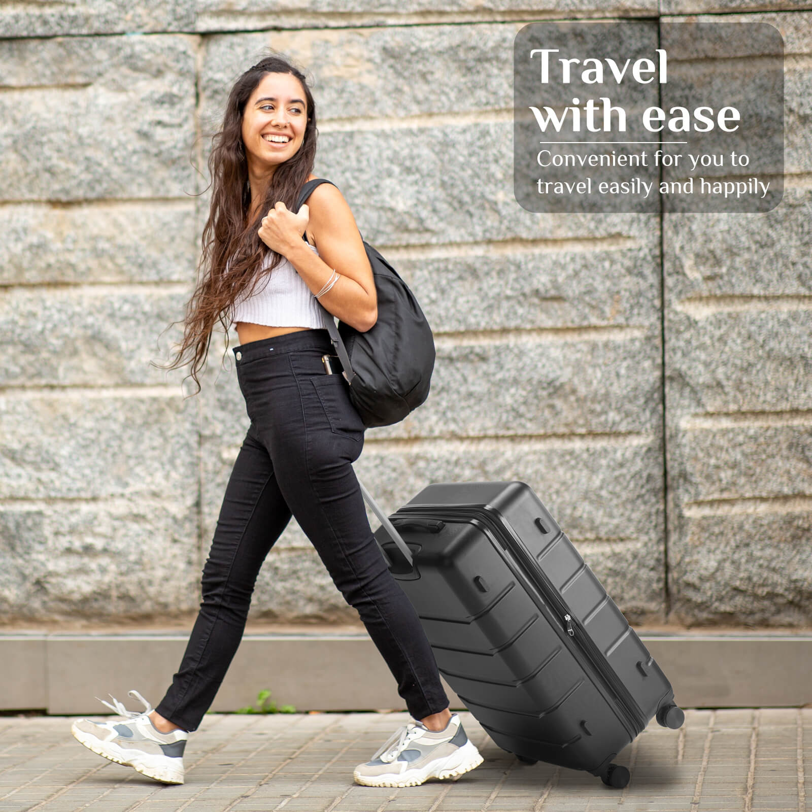 edx Lightweight Trolley Case - 20/24/28 inches, with TSA lock, portable, for travelling, business trips