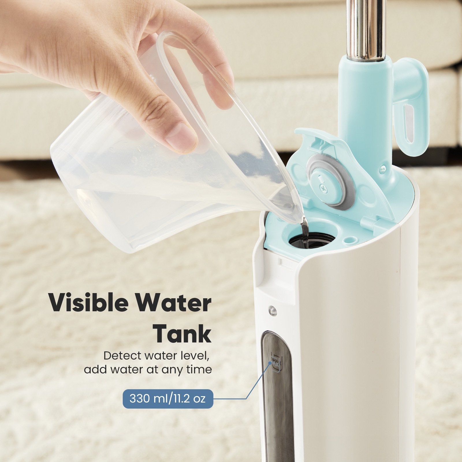 EDX Steam Mop, Lightweight Floor Steamer Cleaner with 2 Washable Pad for Floor Cleaning