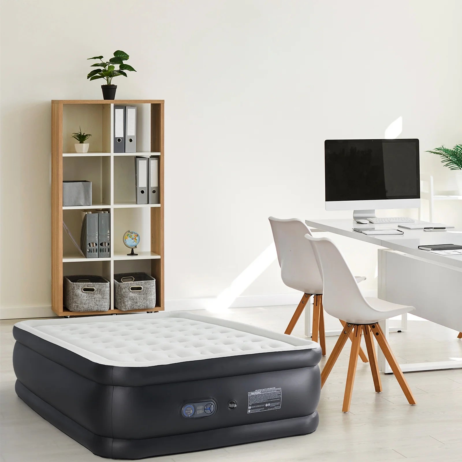edx Air Mattress Bed with Built- in Pump Blow Up Mattresses for Camping, Indoor Colchon, Guests Air Bed