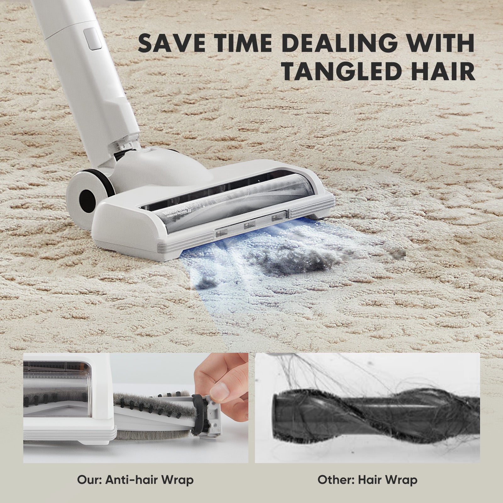 edx Cordless Stick Vacuum Cleaner,3-in-1 Stick Lightweight Vacuum for Carpet Floor Pet Hair Home