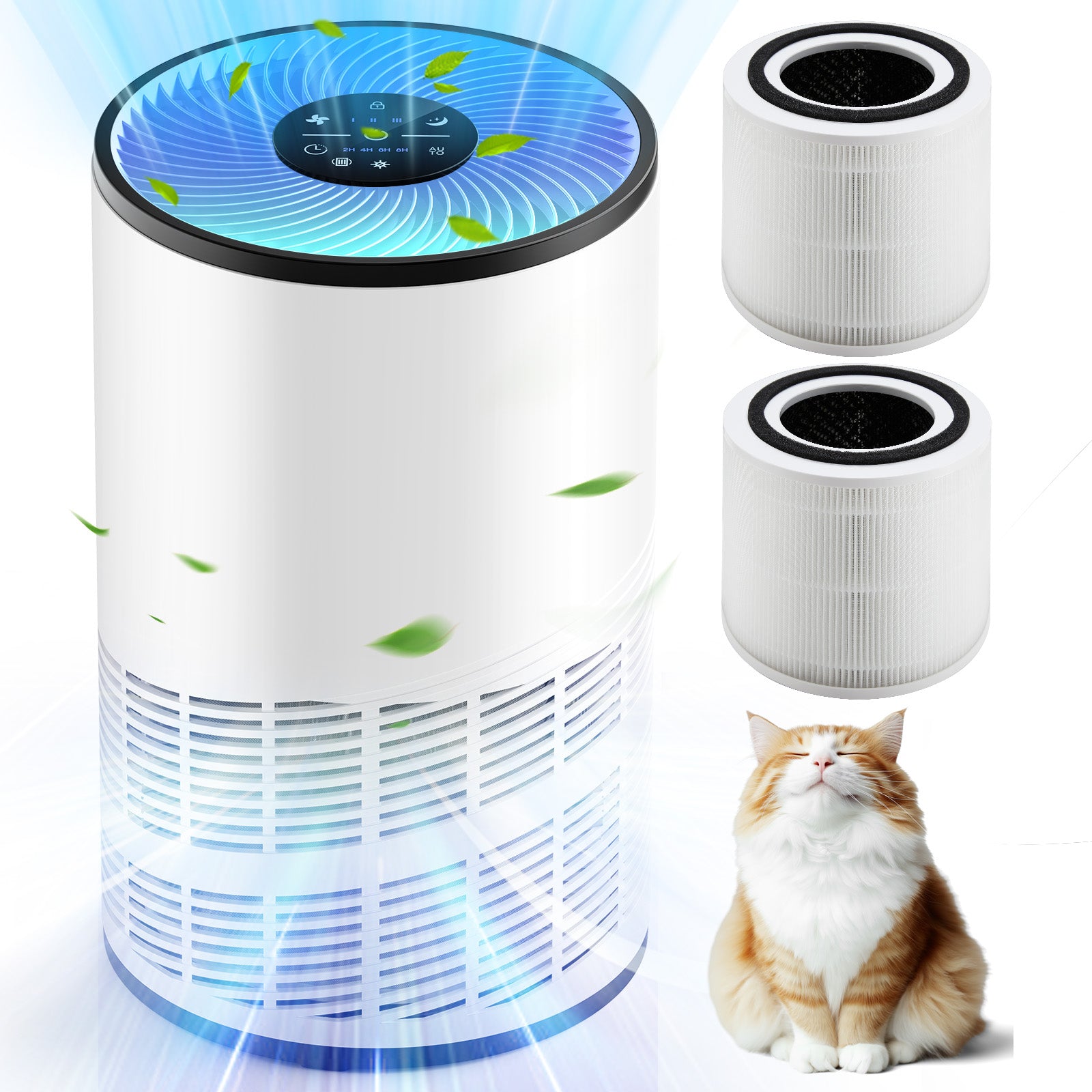 Air Purifier for Home and Bedroom, HEPA Filter, Removes Smoke, Pollen, Dander and Odors