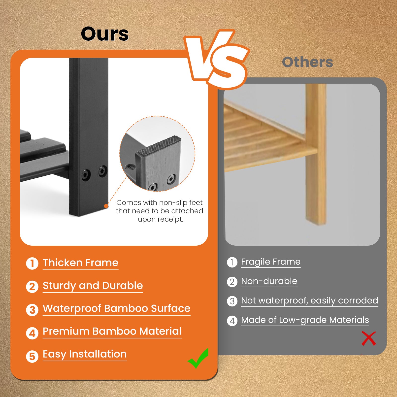 3-Tier Bamboo Shoe Rack Bench, 11.3 x 27.6 x 17.8 Inches Compact Storage Organizer with 286lb Capacity for Entryway, Bedroom and Living Room