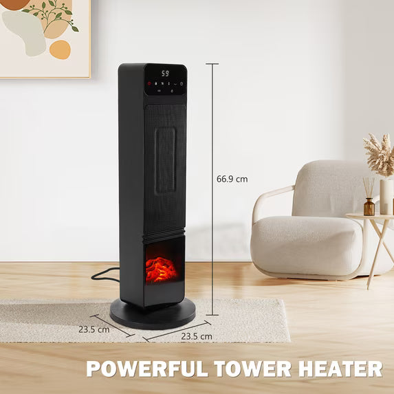EDX Electric Space Heater, 23 inch 1500W Adjustable Thermostat with Remote Control