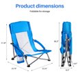 EDX Low Profile Camping Chair Portable Folding Beach Chair W/ Bag - Heavy Duty Breathable for Outdoor