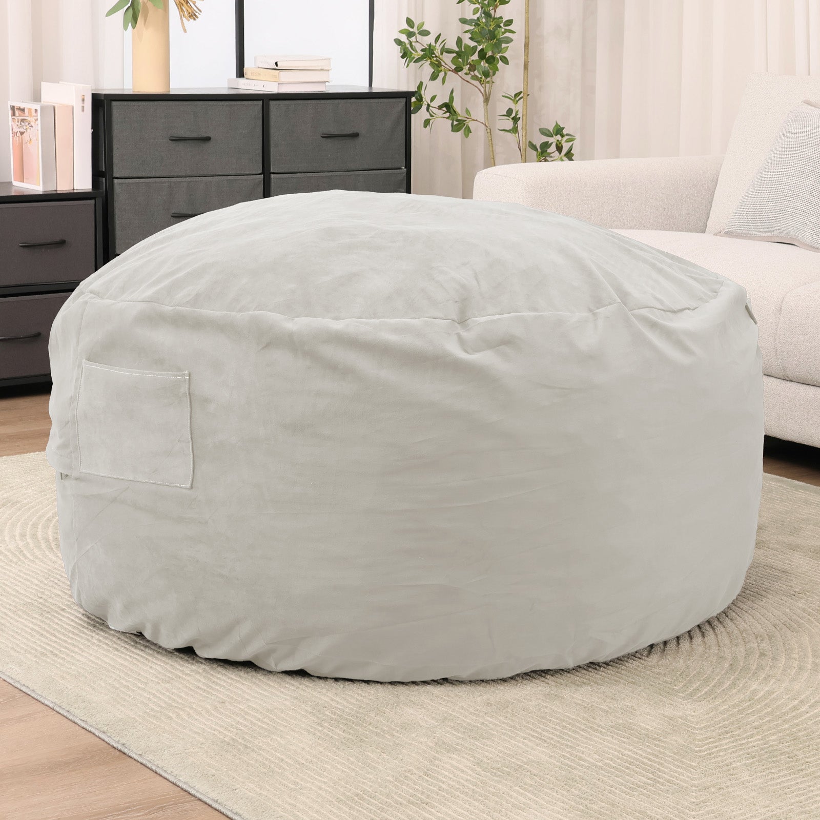 Premium 4Ft Memory Foam Bean Bag Sofa Chair for Adults - Cozy and Comfortable Home Seating Option