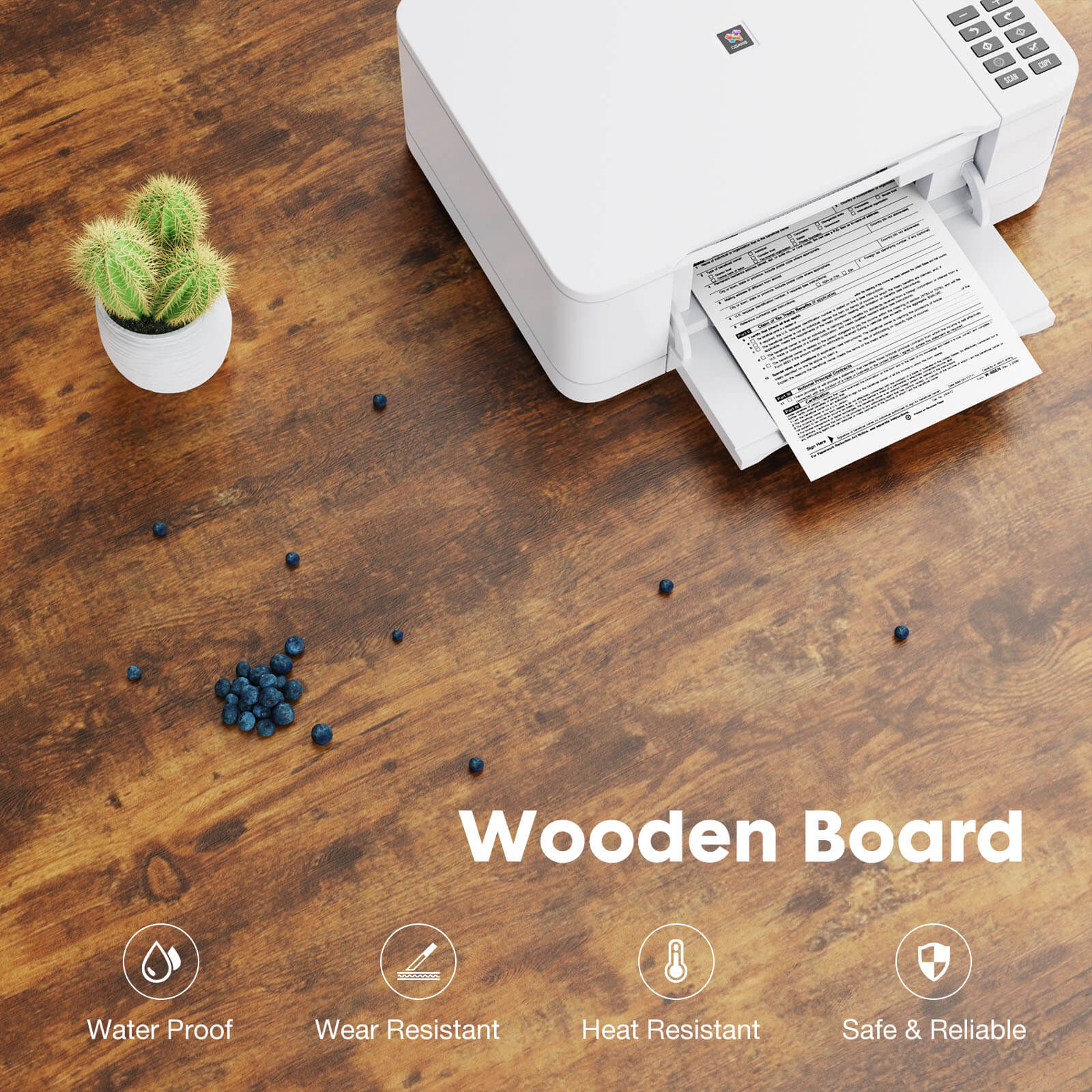 edx Lateral File Cabinet - with 3 Drawers, Rolling Wooden File Storage Drawer, Black Printer Stand Under Desk Organiser for Office, Home