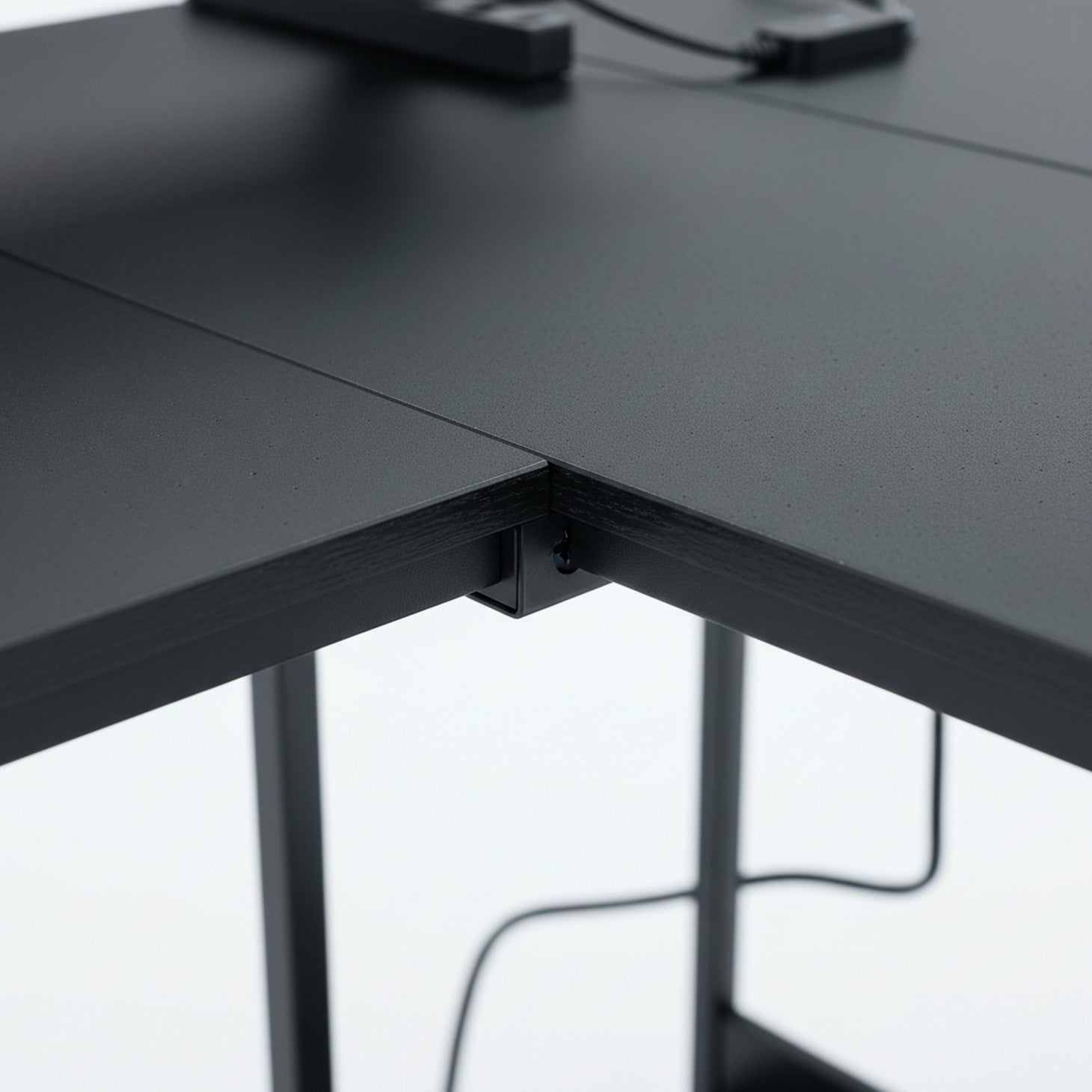 Edx L-Shaped Gaming Desk with USB-C Charging Ports, Smart LED Lights, 3 Storage Shelves & Monitor Stand Electric Corner Computer Desk for Home Office