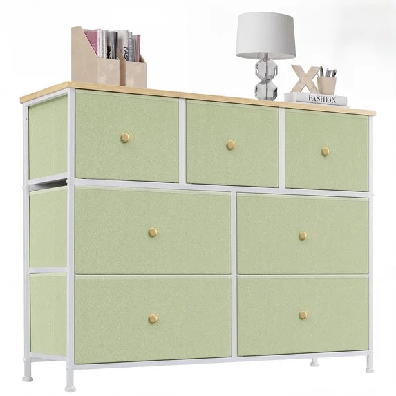 edx Drawer Fabric Dresser for Bedroom, Chest of Drawer Organizer Storage Cabinet for Closet, Entryway