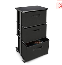 EDX Dresser Storage with 3 Drawers, Fabric Dresser Tower, Vertical Storage Unit for Bedroom, Closet, Office