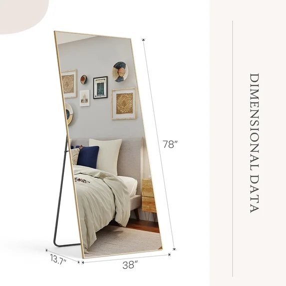 EDX Full Length Mirror Full Body Mirror Arched Free Standing Wall Mounted Leaning Hanging Floor Mirrors