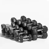 EDX Rubber Hex Dumbbell – Anti-Roll Grip for Strength Training, Home Gym & Full-Body Workouts