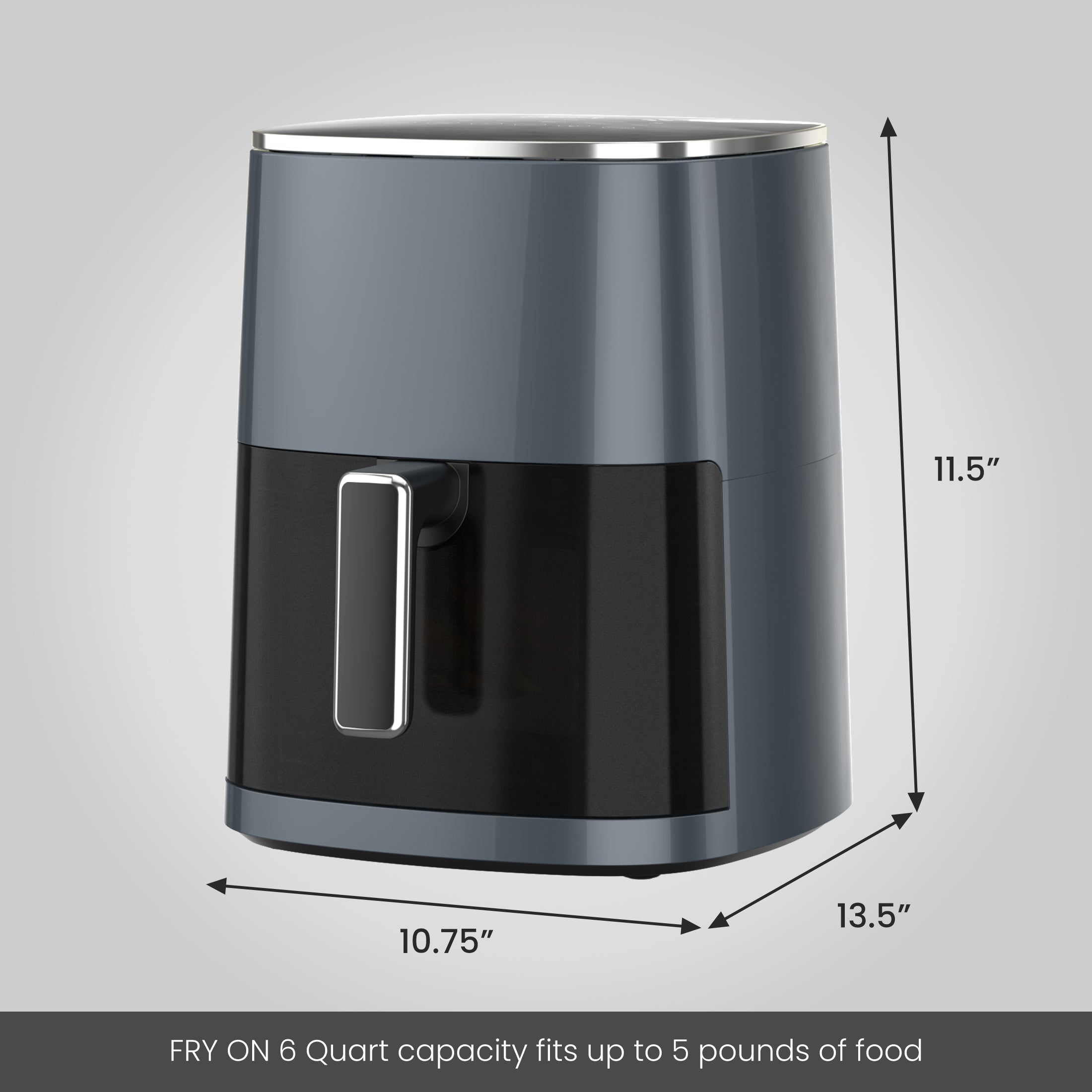 edx Air Fryer,Compact & Large 6 Qt with 400F for Crispy, Electric Hot Oven Oilless Multifunctional Cooker with Digital LED Touchscreen, Auto Shut-off, ETL Certified, Beige