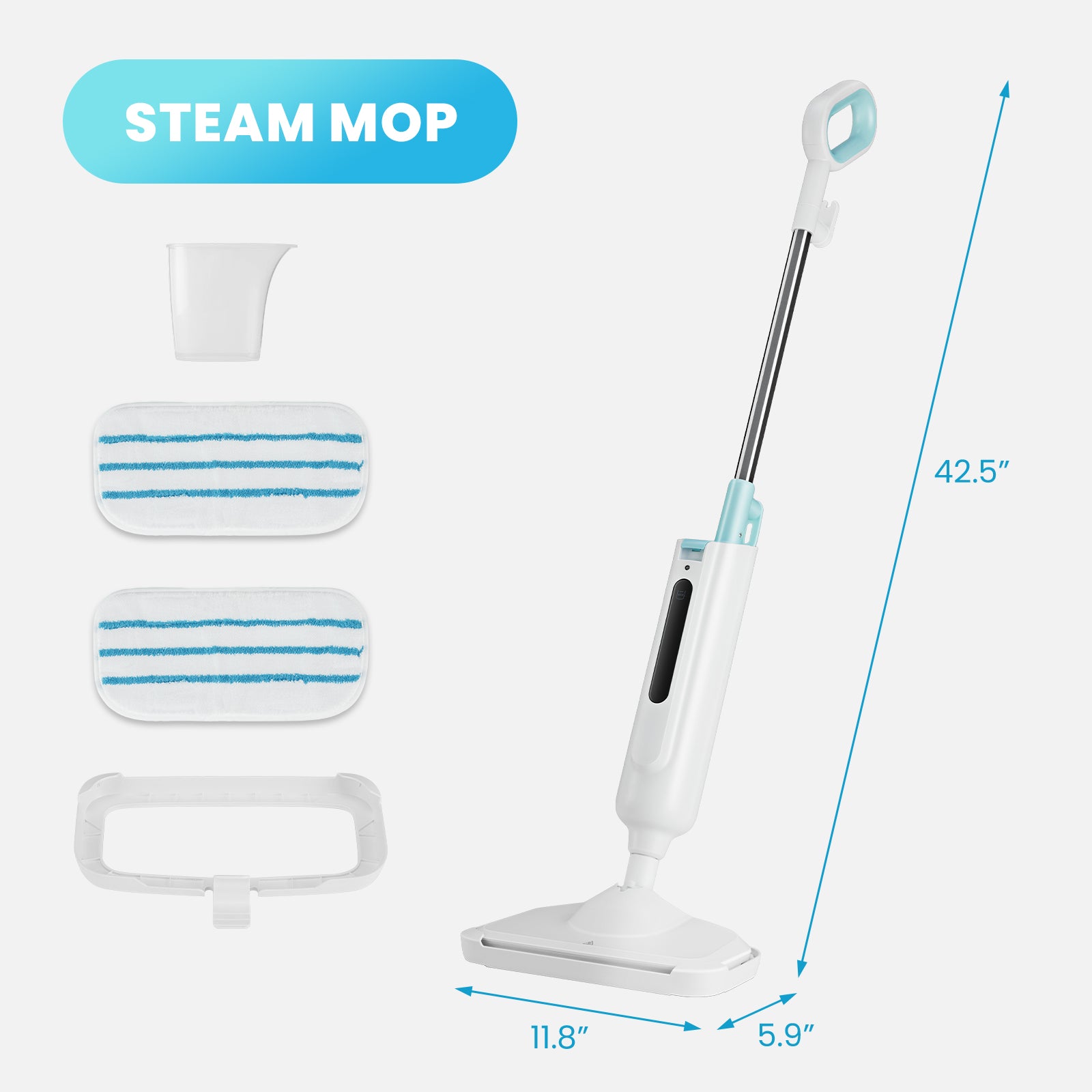 Advanced Steam Mop: Lightweight, Powerful Floor Steamer Cleaner with Optimal Performance and Easy Maneuverability