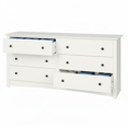 EDX 59in Wood Dresser 6 Drawer, Brown Dresser for Bedroom, Vintage Dressers, Chest of Drawers for Living Room