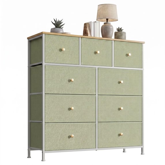 edx Drawer Fabric Dresser for Bedroom, Chest of Drawer Organizer Storage Cabinet for Closet, Entryway