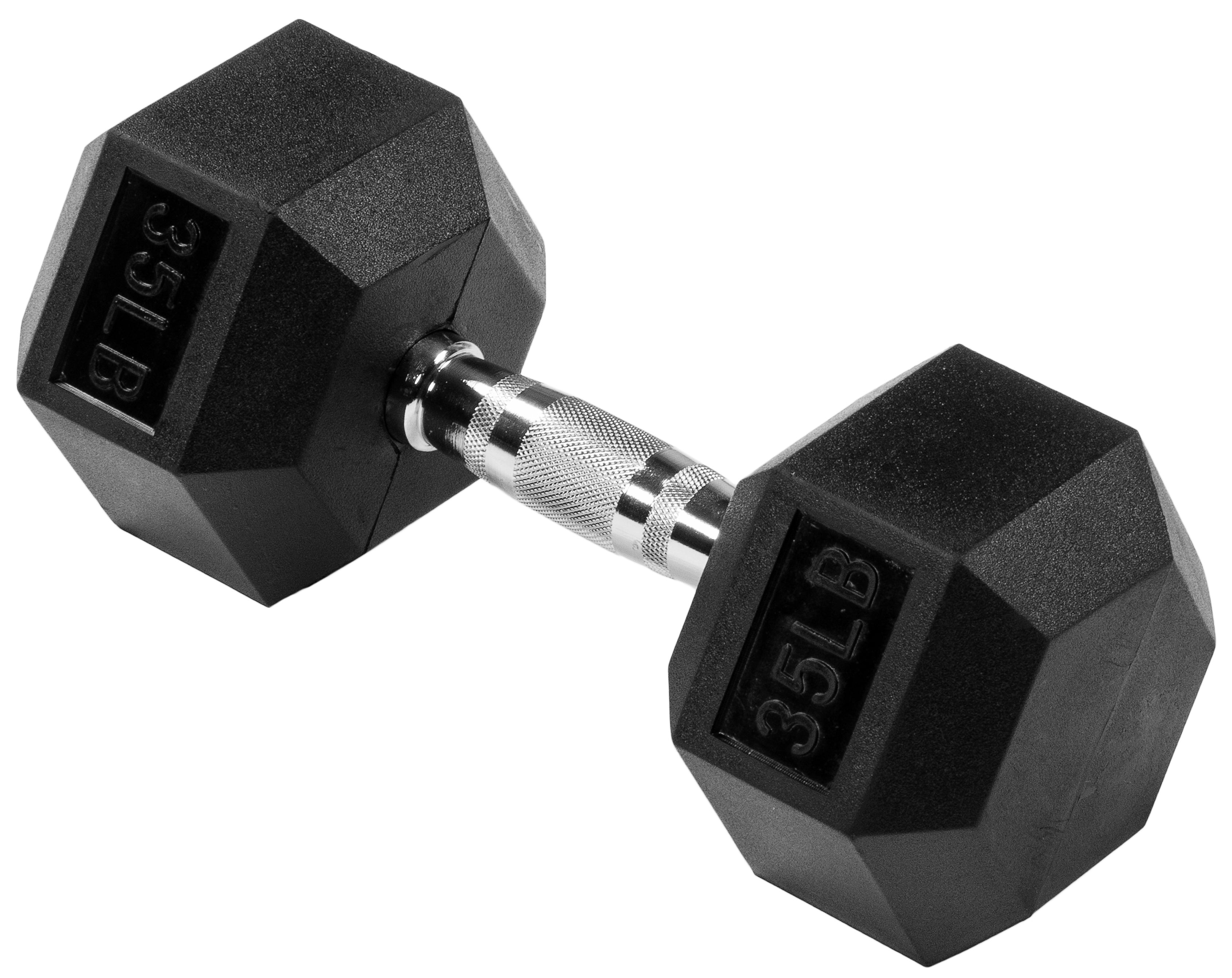 EDX 2Pcs 10 LB Rubber Hex Dumbbell – Anti-Roll Grip for Strength Training, Home Gym & Full-Body Workouts
