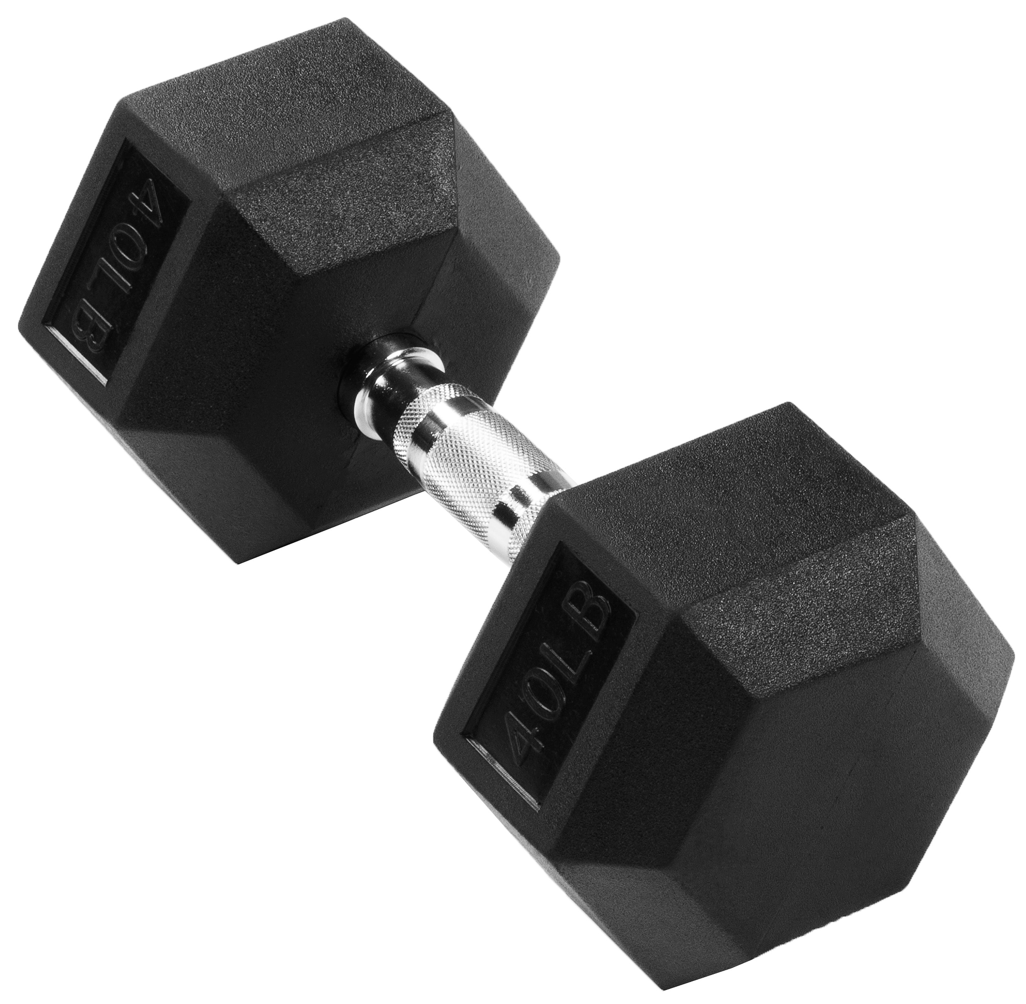 EDX 2Pcs 10 LB Rubber Hex Dumbbell – Anti-Roll Grip for Strength Training, Home Gym & Full-Body Workouts