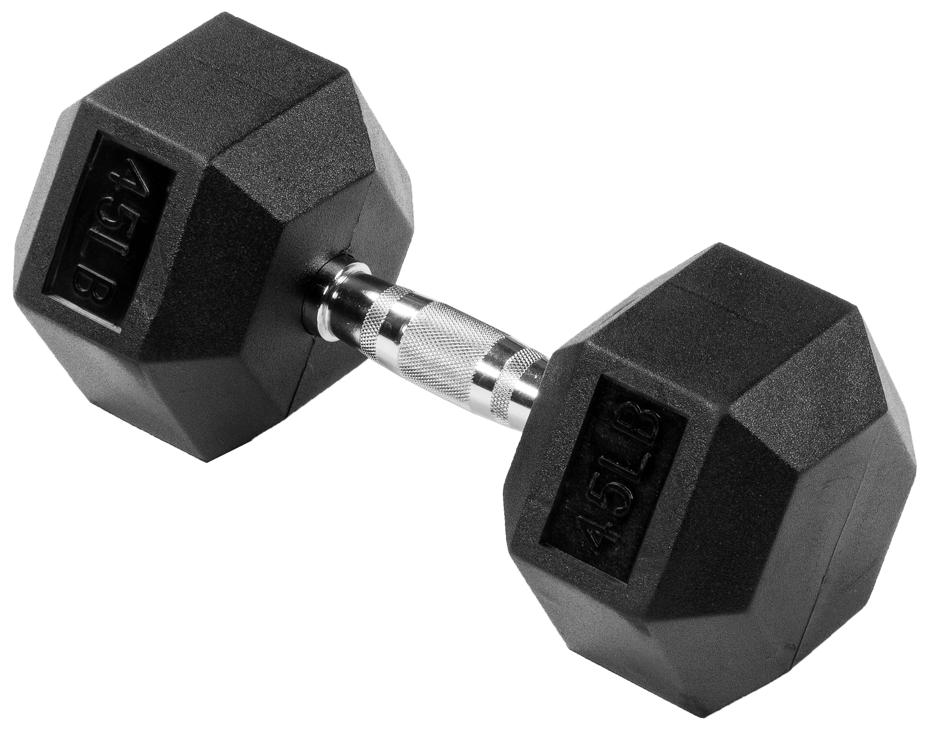 EDX 2Pcs 10 LB Rubber Hex Dumbbell – Anti-Roll Grip for Strength Training, Home Gym & Full-Body Workouts