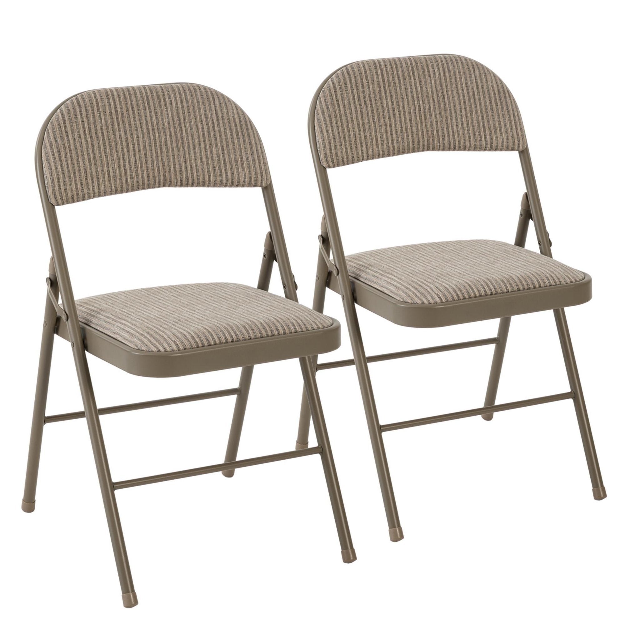 EDX Folding Chairs with Padded Cushion and Back, Fabric Stackable Portable Dining Chiars Set with Durable Steel Frame, for Home and Office, Conference, Wedding, Party, Garden