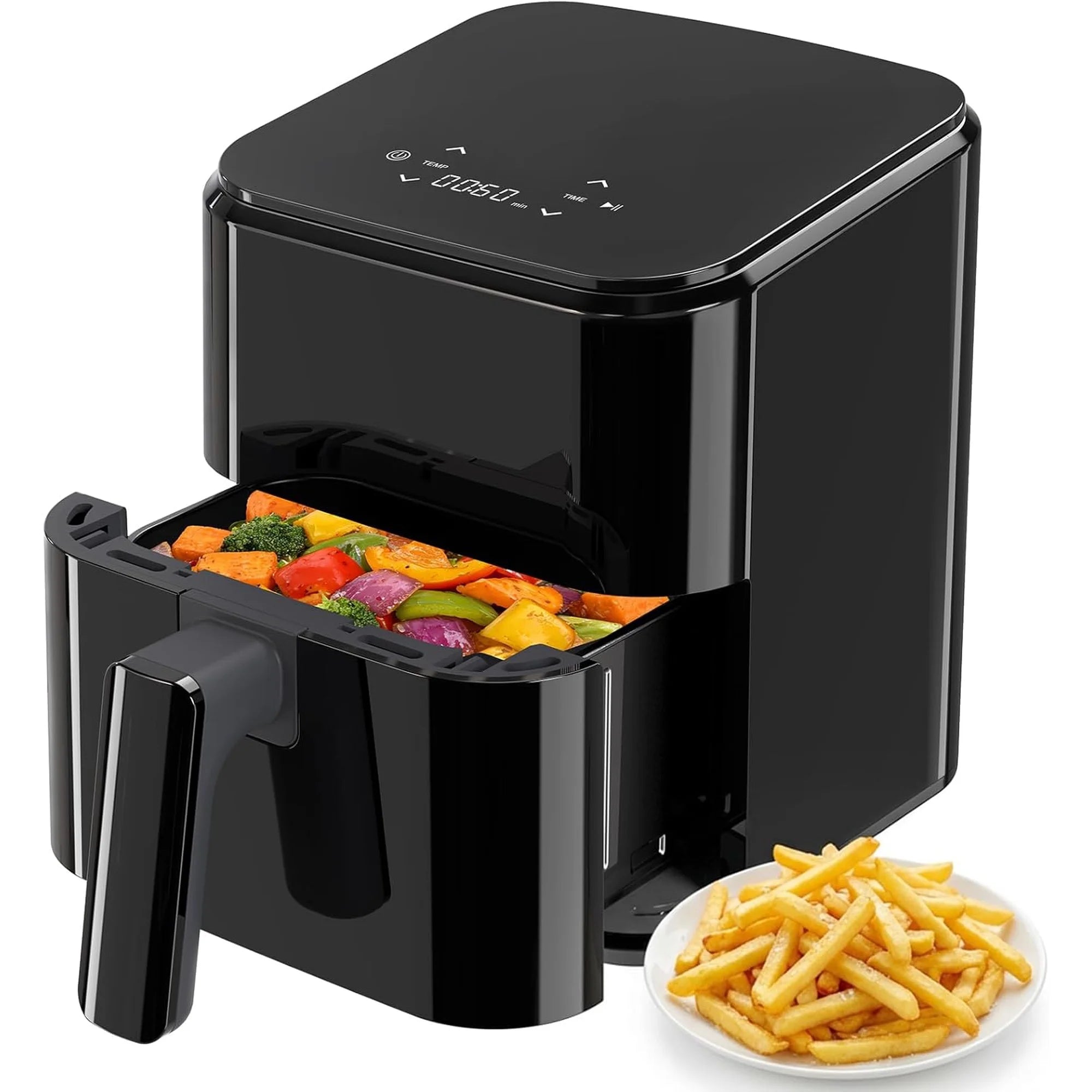 EDX 3 QT Digital Air Fryer, 800W Compact Countertop Air Fryer with Temperature Control