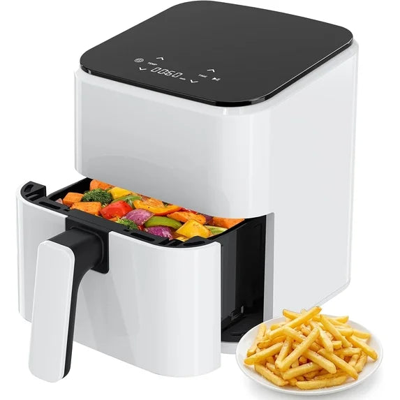 EDX 3 QT Digital Air Fryer, 800W Compact Countertop Air Fryer with Temperature Control