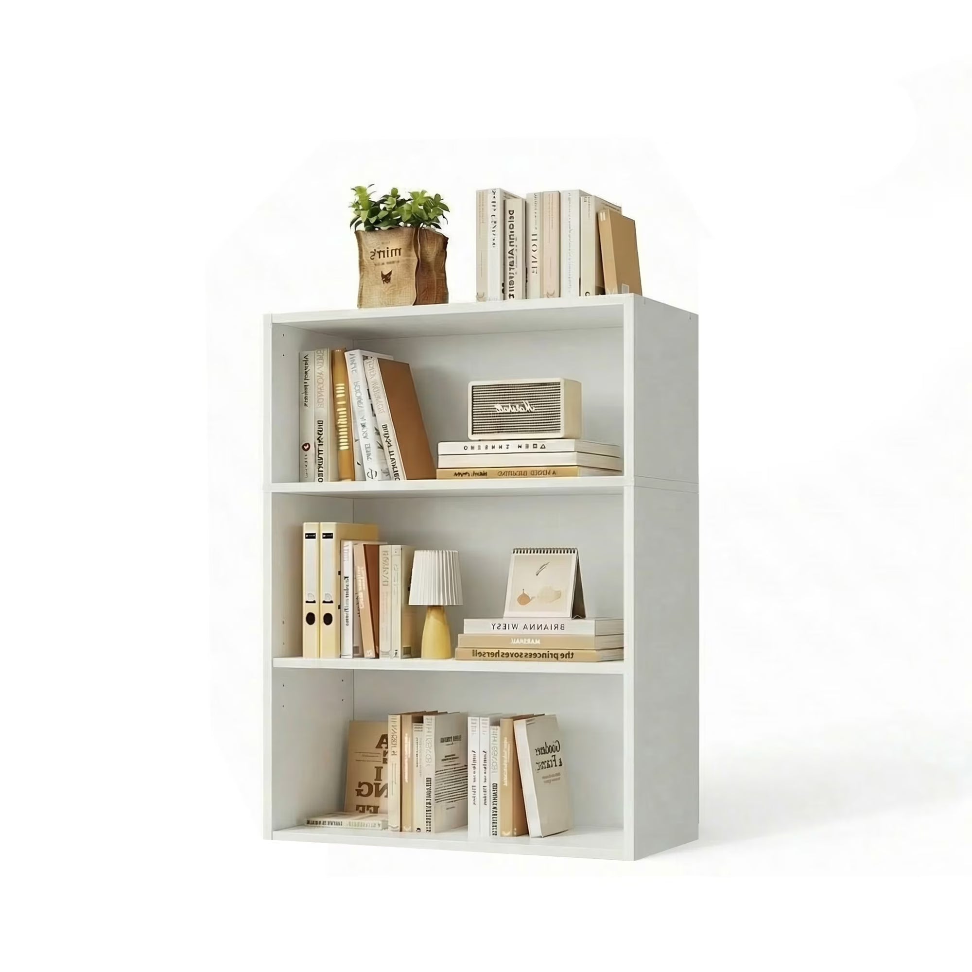 EDX Bookcase Storage, 42 Inch Large Tall Floor Standing Open Bookshelf for Home Office, Living Room, and Bedroom