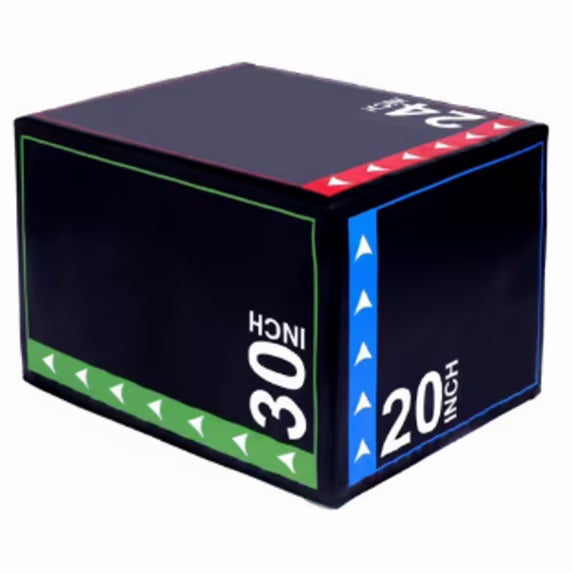 EDX 3-in-1 Foam Plyometric Jump Box for Home Gym with Multiple Height Options – Versatile Plyo with Non-Slip Surface for Strength, HIIT, Step-Ups, and Agility Training