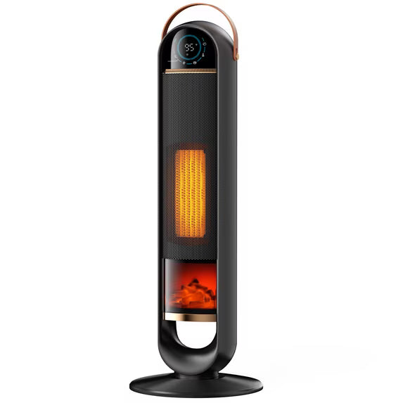 EDX 31.8" Tower Space Heater, 1500W Electric Heater with Remote, 15H Timer, 45° Oscillation for Indoor Use