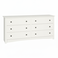 EDX 59in Wood Dresser 6 Drawer, Brown Dresser for Bedroom, Vintage Dressers, Chest of Drawers for Living Room