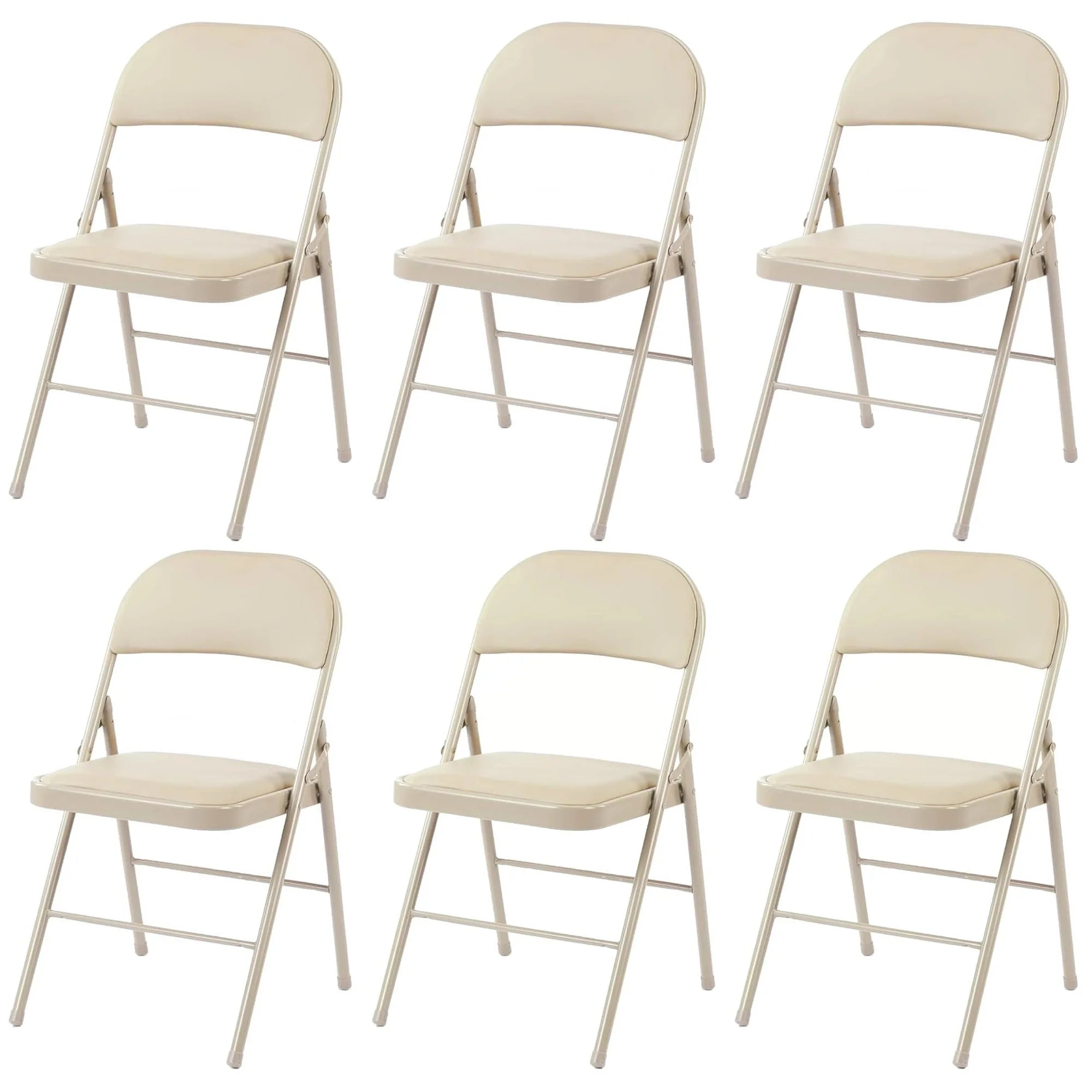 EDX Folding Chair with Sturdy Metal Frame, High-Density Padding, and Water-Resistant PU Leather - Ideal for Meetings, Gatherings, and Events