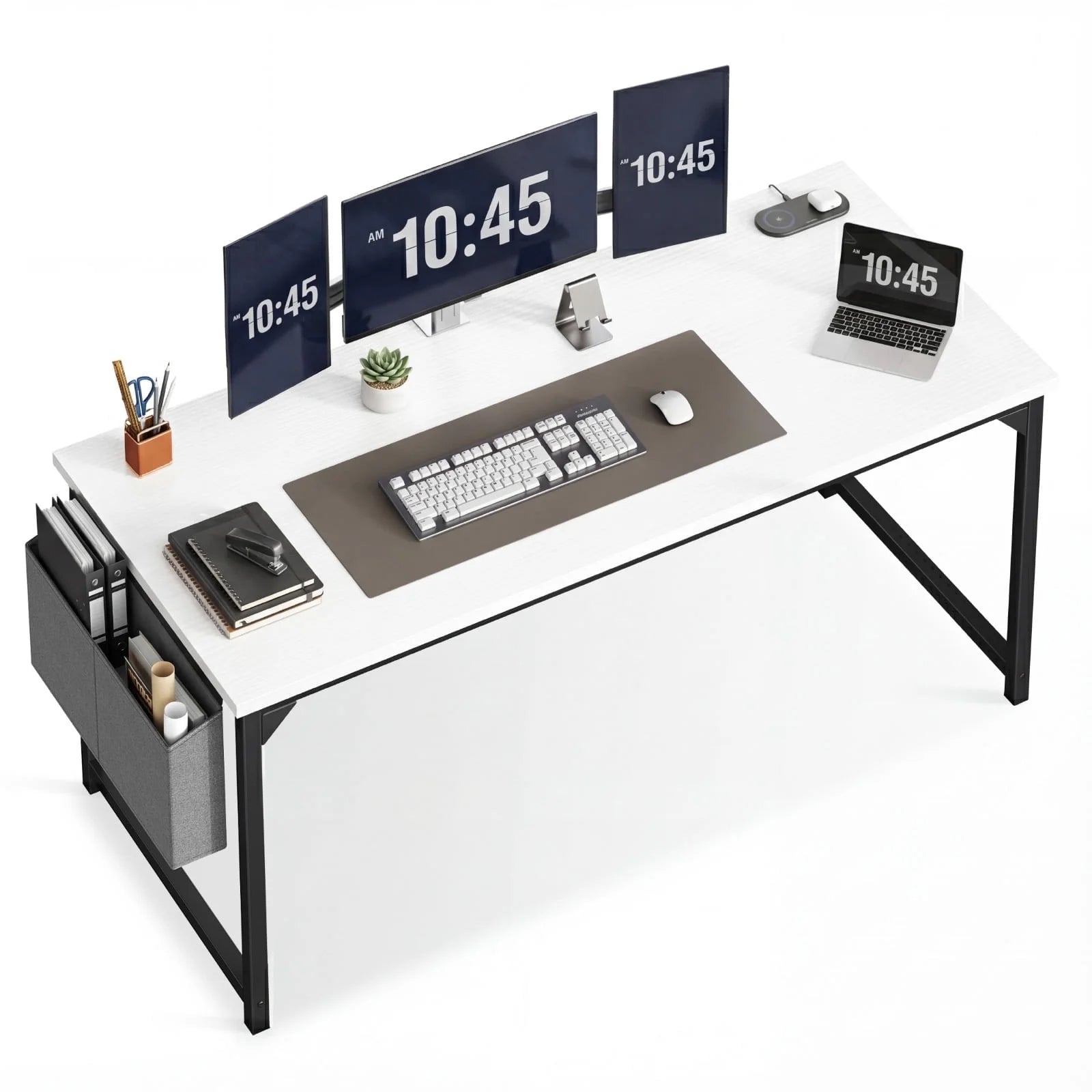 EDX 63" Computer Desk with Metal Frame, Waterproof Surface & Storage Bag – Ideal for Office Use
