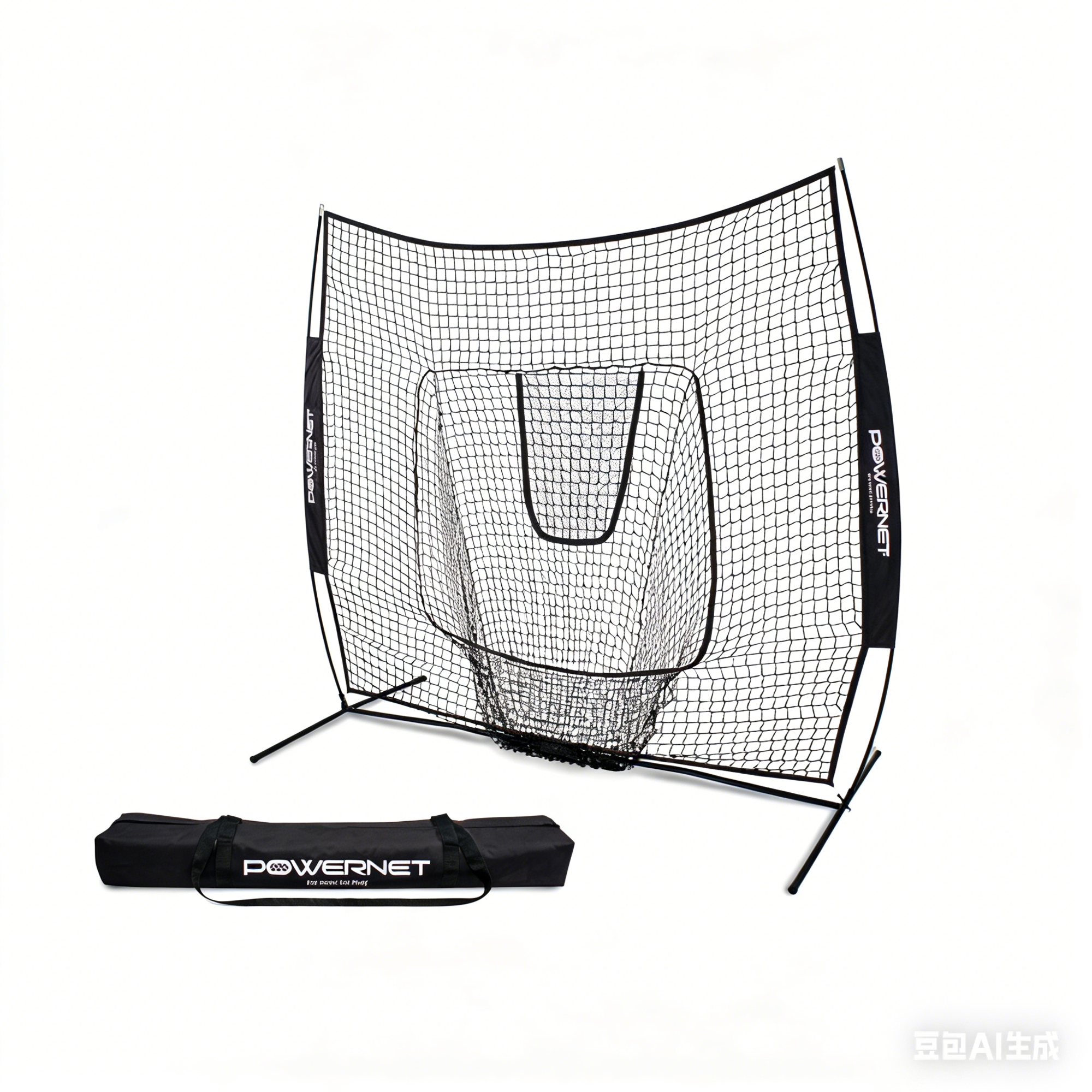EDX 7 ft x 7 ft Baseball & Softball Nets Practice Hitting & Pitching Net with Bow Type Frame, Carry Bag and Strike Zone, Great for All Skill Levels