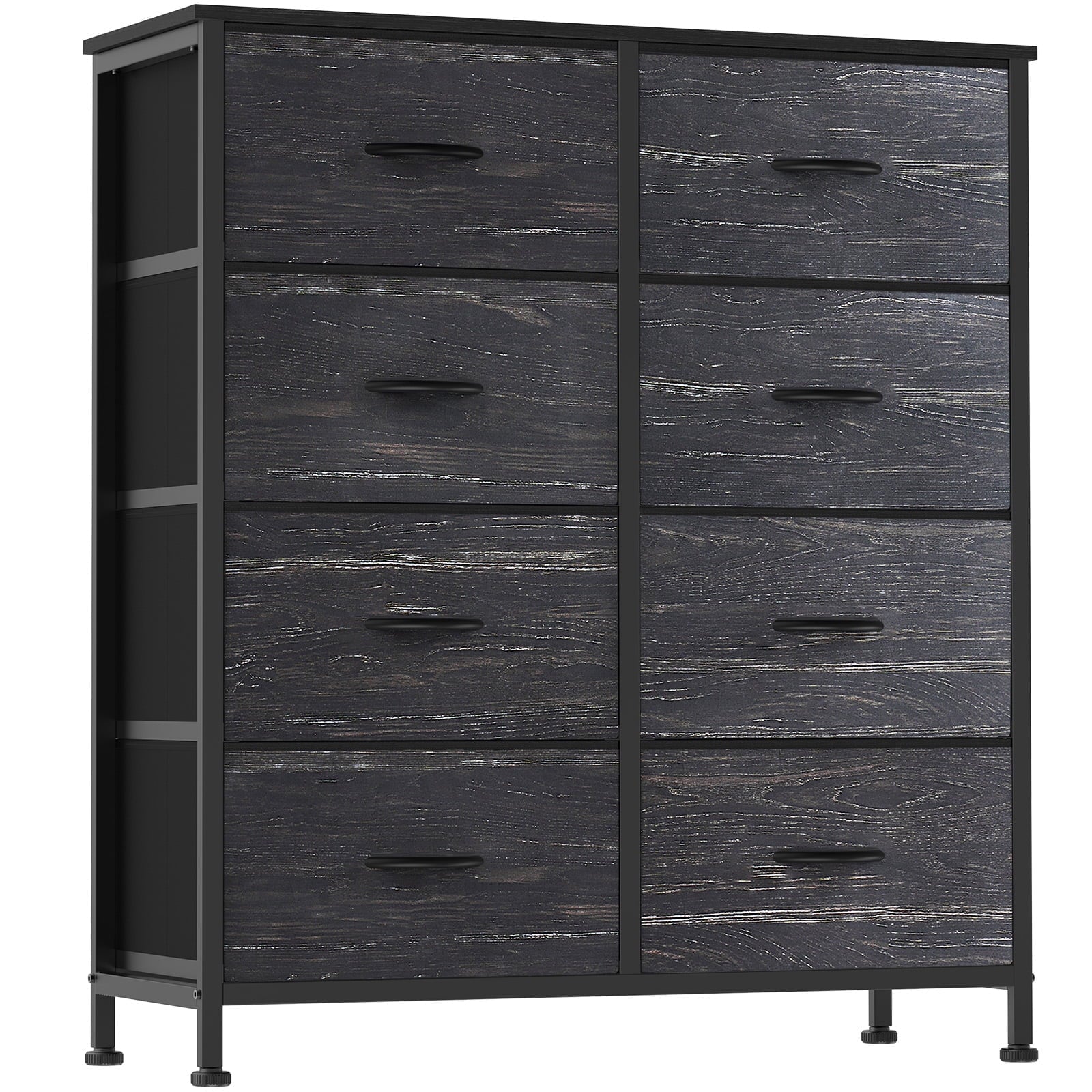edx Fabric Dresser for Bedroom, Storage Organizer, Wide Chest of Drawers for Closet, Clothes, TV Stand, Wood Board