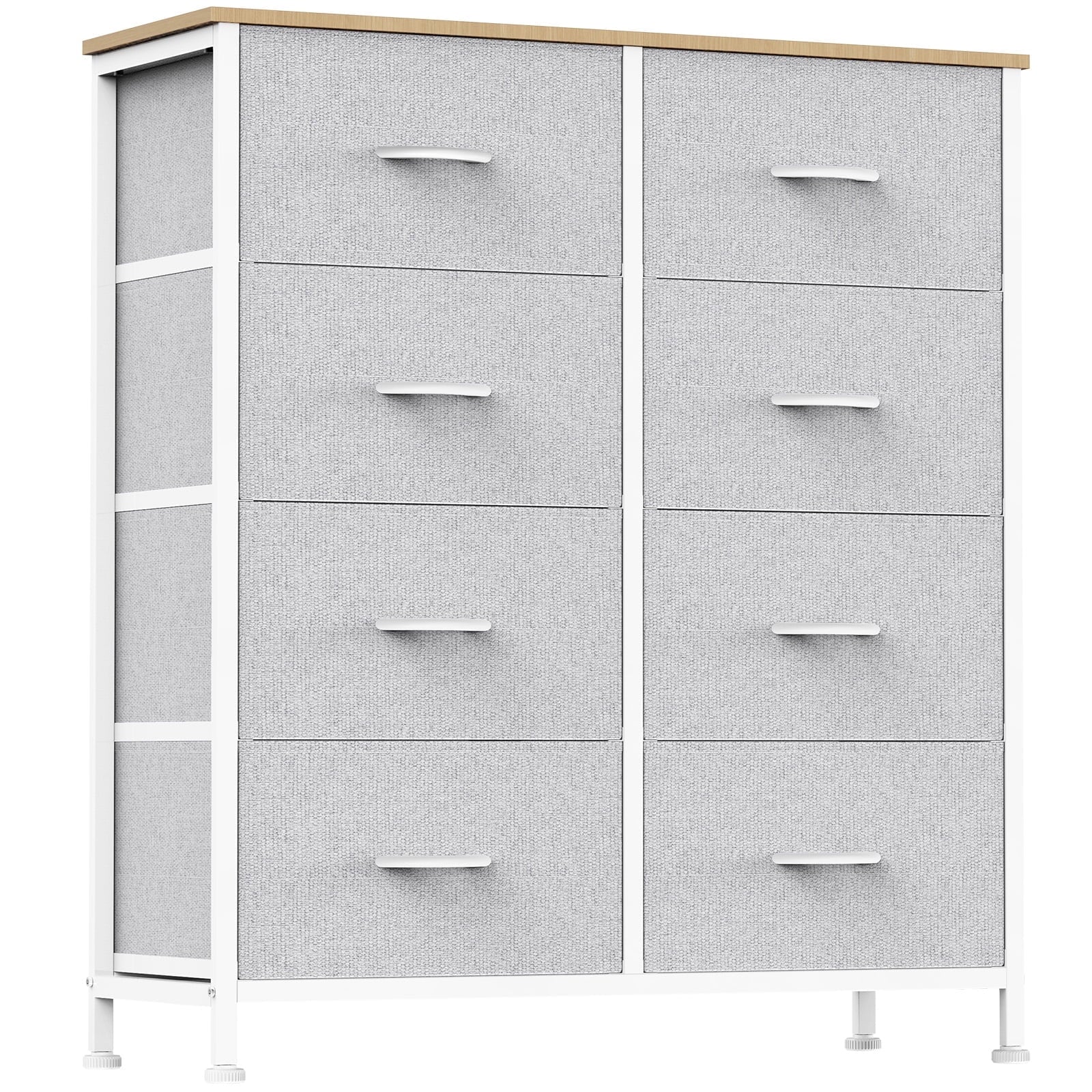 edx Fabric Dresser for Bedroom, Storage Organizer, Wide Chest of Drawers for Closet, Clothes, TV Stand, Wood Board