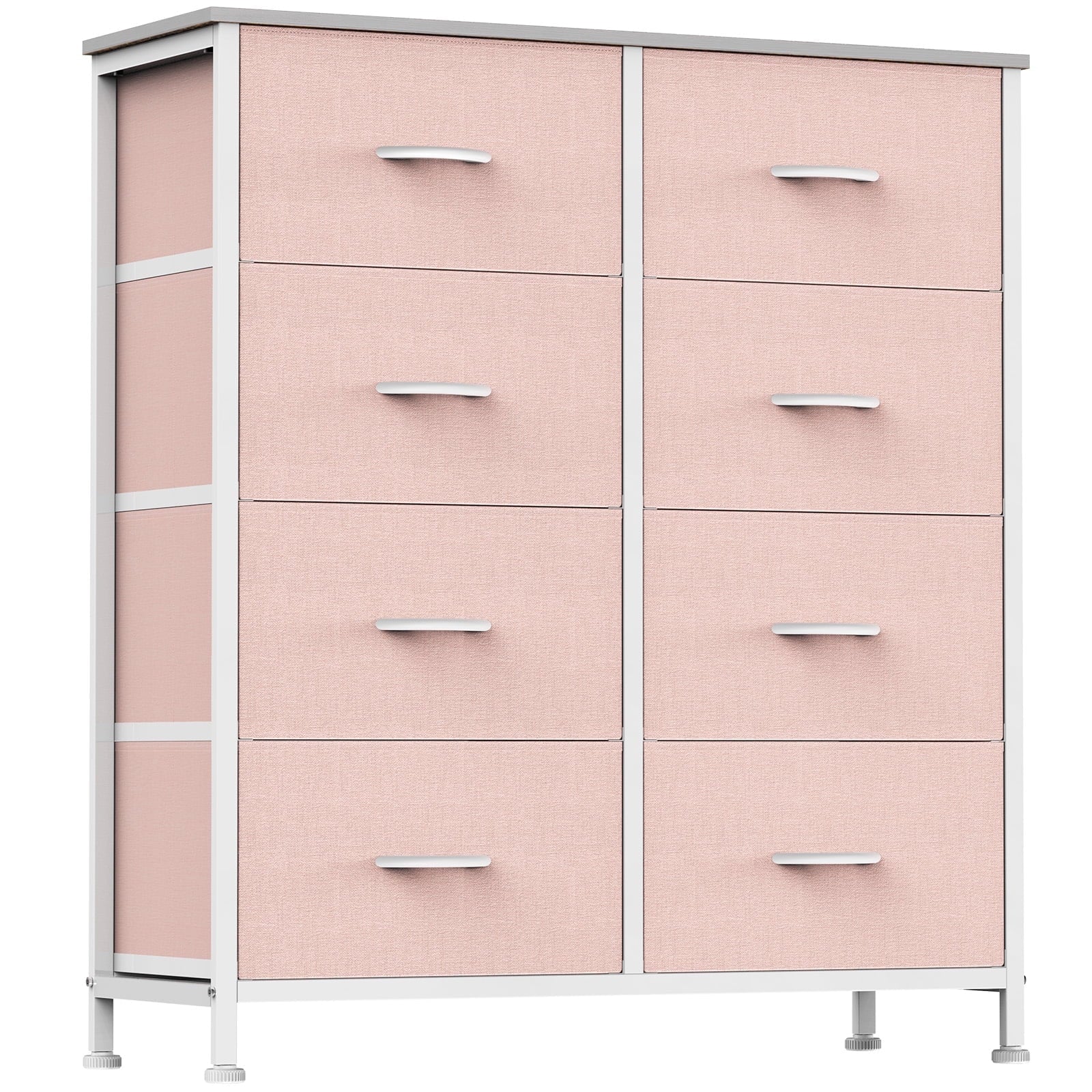 edx Fabric Dresser for Bedroom, Storage Organizer, Wide Chest of Drawers for Closet, Clothes, TV Stand, Wood Board
