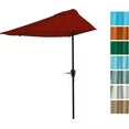 EDX 9FT Patio Umbrella Market Umbrella w/Tilt and Crank Heavy-Duty Round Outdoor Umbrellas for Garden, Deck, Backyard, Pool and Beach