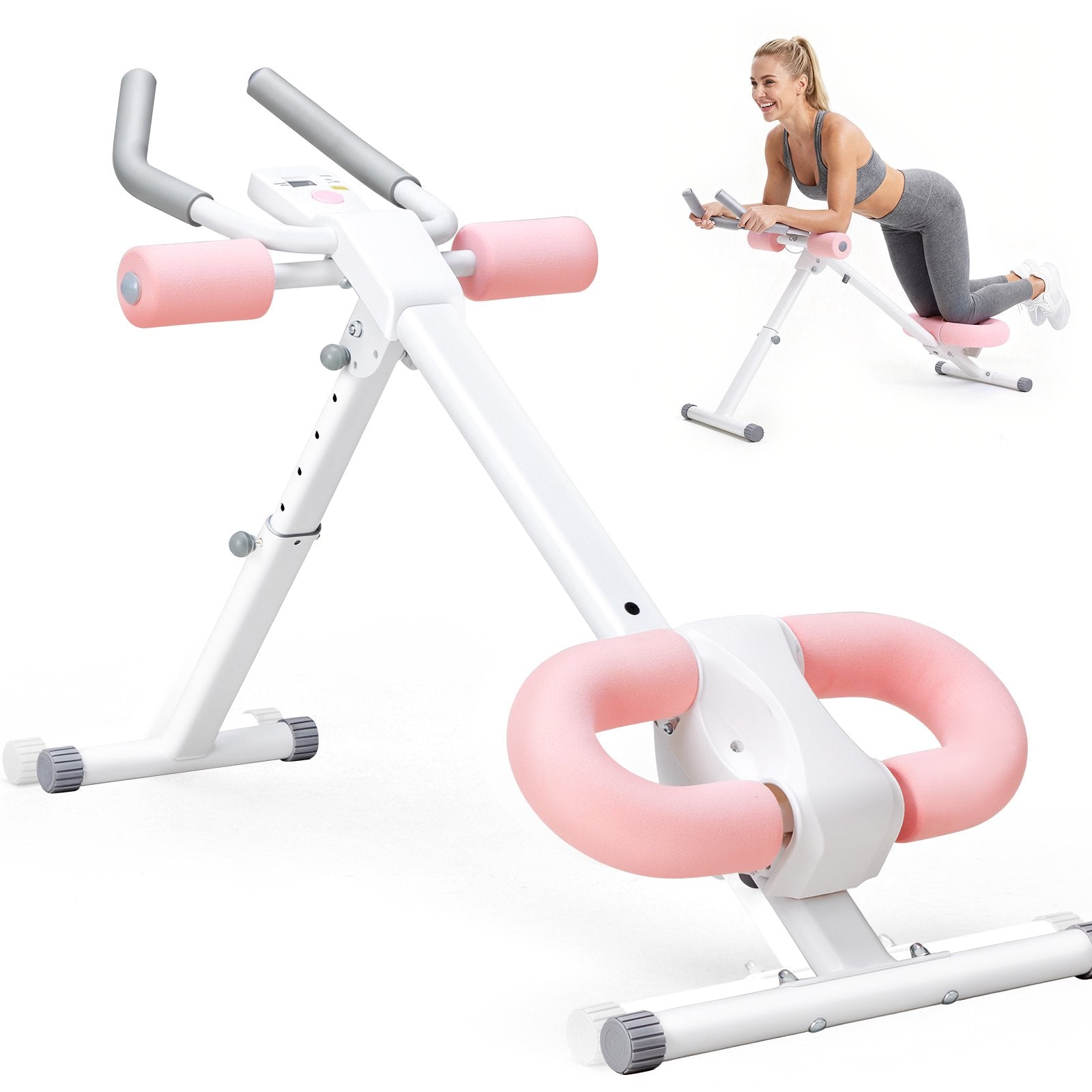 EDX Ab Machine for Home Gym, Adjustable Ab Workout Equipment with LCD Display, Foldable Core Trainer, 440 lbs Capacity