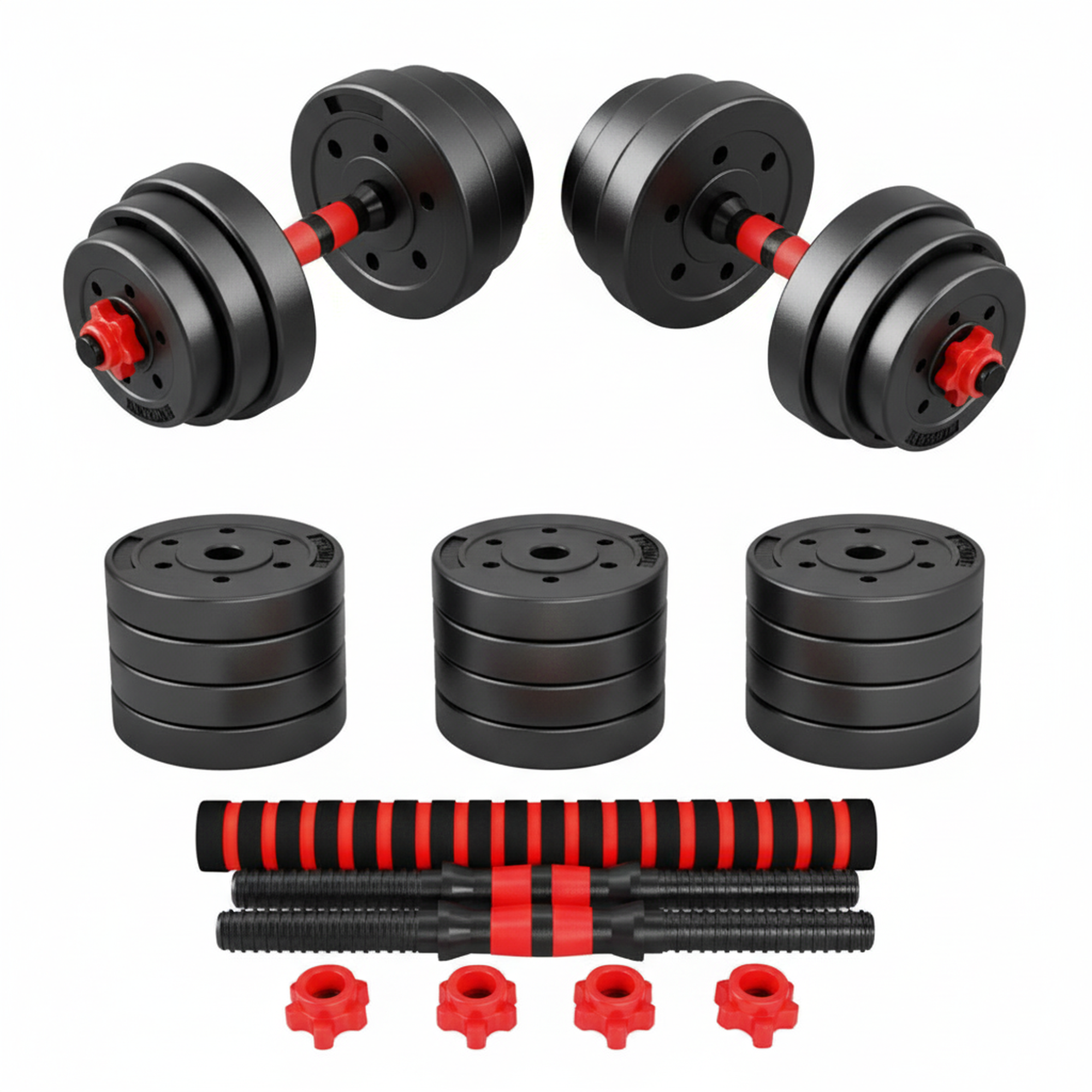 EDX Adjustable-Dumbbells-Sets,Free Weights-Dumbbells Set of 2 Convertible To Barbell A Pair of Lightweight for Home Gym,Women and Men Equipment