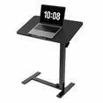 EDX Adjustable Overbed Table with Wheels, Rolling Laptop Bed Desk for Home Hospital Use, Height & Tilt Adjustable Mobile Table for Eating, Working, Reading