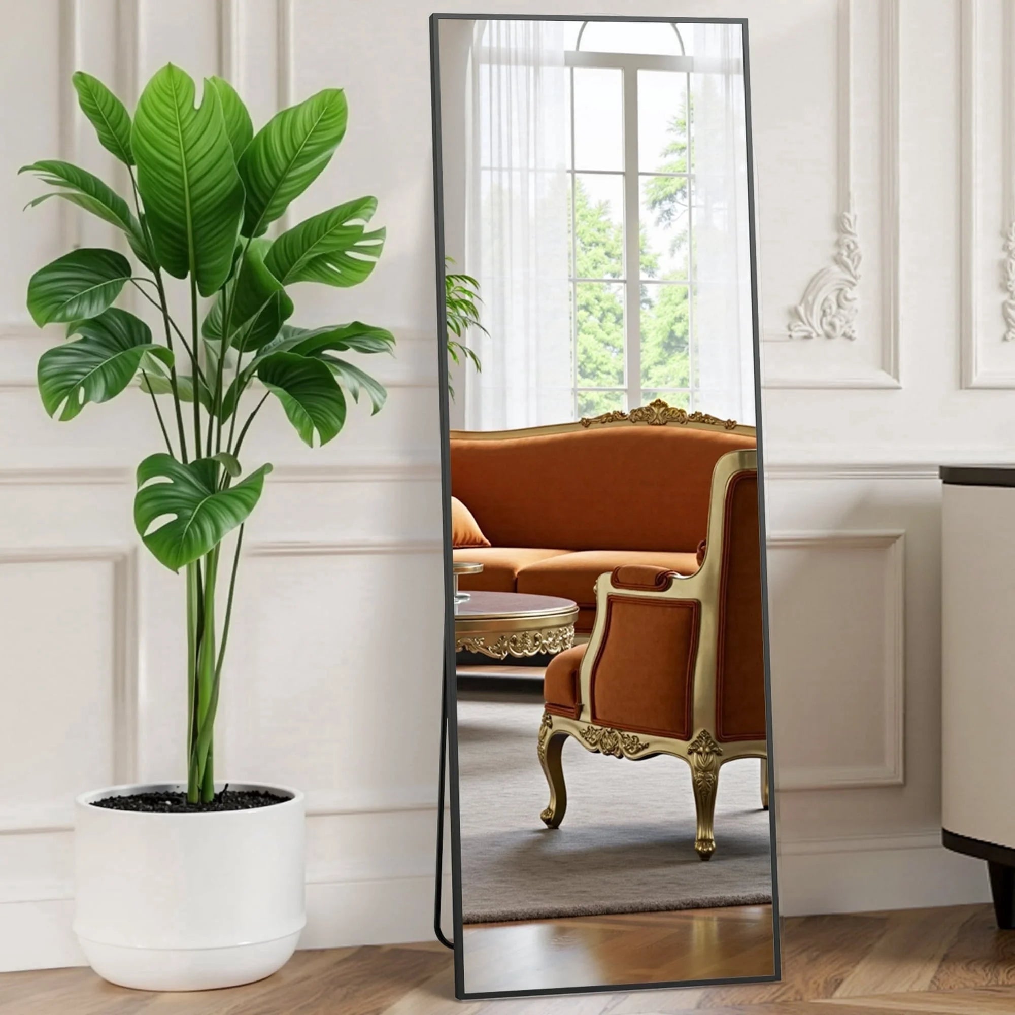 EDX Rectangle Full Length Mirror Full Body Mirror Rectangle Free Standing Wall Mounted Leaning Hanging Floor Mirrors