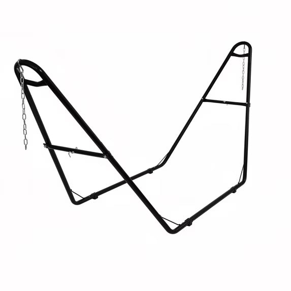 EDX Basics 2 Person Heavy Duty Hammock Stand for Outside, Includes Portable Carrying Case, 9 foot, Black