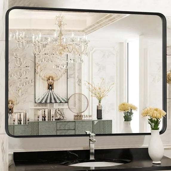 EDX Bathroom Mirror Wall Mirror with Rectangular Metal Frame