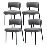 EDX Curved Back Upholstered Dining Chairs Set For Dining Room, Kitchen, Living Room