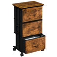 edx Dresser Storage with 3 Drawers, Fabric Nightstand, Cabinet with Wheels for Bedroom, Entryway, Closets, Office