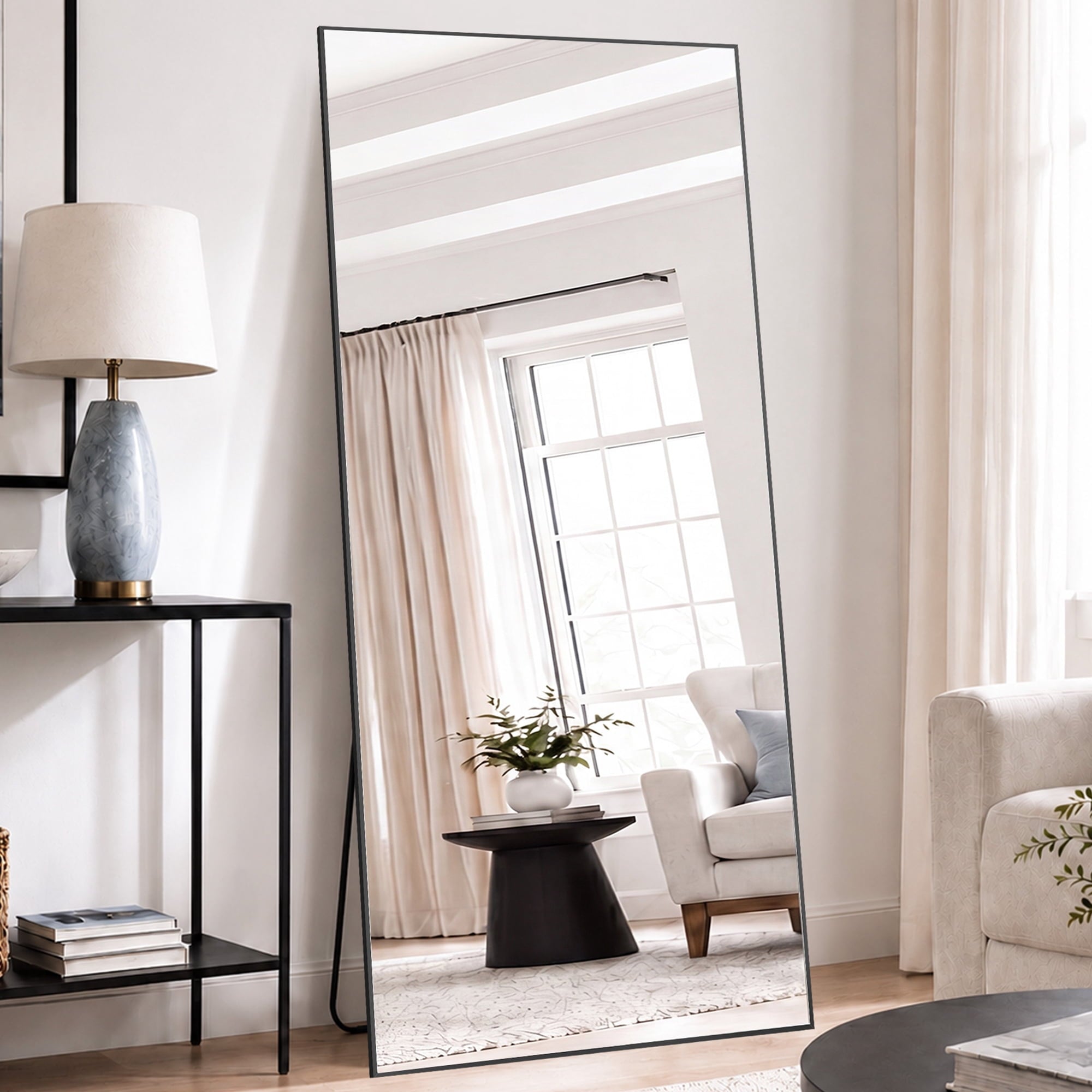 EDX Rectangle Full Length Mirror Full Body Mirror Rectangle Free Standing Wall Mounted Leaning Hanging Floor Mirrors